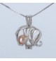 Sterling Elephant Pendant Necklace Cultured in Women's Chain Necklaces