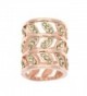 Winuxury Women's Vintage Bucket Shape with Leaves Metal Scarf Ring Antique Hammered Scarf Clip - CX12F09AHP9
