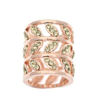 Winuxury Women's Vintage Bucket Shape with Leaves Metal Scarf Ring Antique Hammered Scarf Clip - CX12F09AHP9