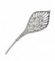 Calla Lily Simulated Pearl Rhinestone Brooch Pin - Silver - C51206XDSQF