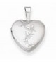 Sterling Silver Butterflies 12mm Heart Locket - CL11R2E05BN