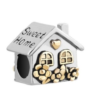 Mel Crouch Heart Sweet Home Charms Love Family house Charm Beads For Bracelets - CP183GX732D