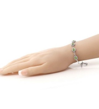 Gemstone Birthstone Sterling Bracelet Extender in Women's Link Bracelets