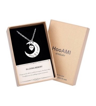 HooAMI Cremation Jewelry Moon Heart Urn Necklace Memorial Ash Keepsake - Mom-Luxury Box - CB18545U4X0