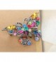 Alilang Silvery Rainbow Rhinestone Butterfly