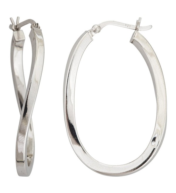 Sterling Silver Infinity Twist Hoop - C912M6XSBAZ