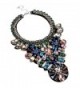 Bling Fashion Handmade Gems Clear Tawny Glass Beads Statement Pendant Necklace - Colorfull 2 - CT11S1RN8E1