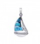 Sterling Silver Sailboat Necklace Created