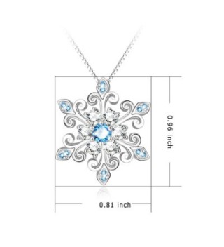Sterling Silver Snowflake Pendant Necklace in Women's Pendants