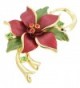 Poinsettia Christmas Swarovski Crystal Pendant in Women's Brooches & Pins