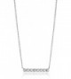 Fossil Womens Vintage Glitz Horizontal Line Necklace - Silver - CB12NUPZ3MC