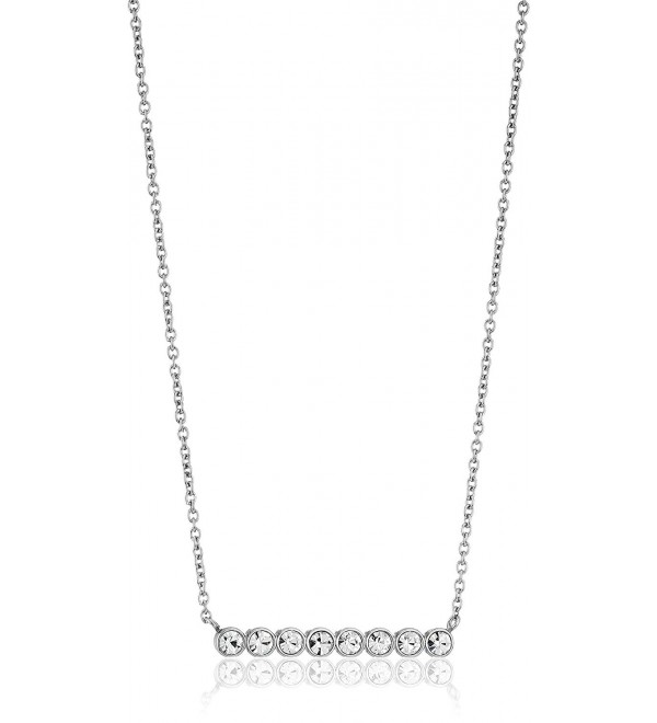 Fossil Womens Vintage Glitz Horizontal Line Necklace - Silver - CB12NUPZ3MC