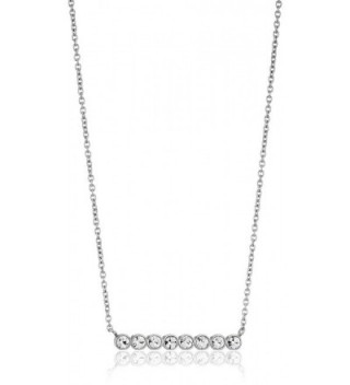 Fossil Womens Vintage Glitz Horizontal Line Necklace - Silver - CB12NUPZ3MC