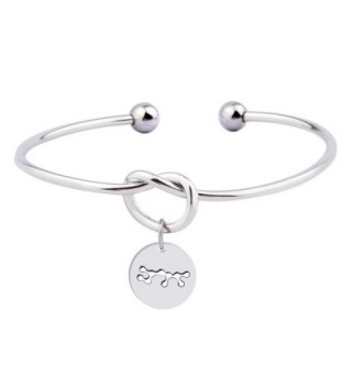 Ensianth Love Knot Bracelet Bangle Tie the Knot Cuff Bracelet with Zodiac Constellation Signs - Sagittarius - CZ17YL5WKGM