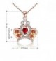 Mealove Princess Crystal Pendant Necklace in Women's Chain Necklaces