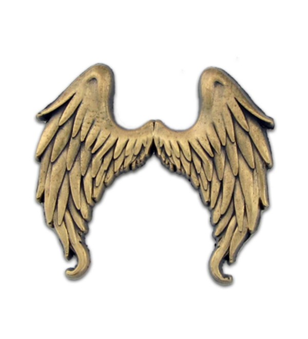 PinMart's Antique Gold Flying Angel Wings Lapel Pin - CF11MHZQWDH