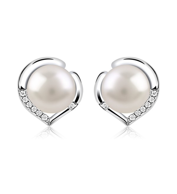 B Catcher Earrings Sterling Freshwater Valentines - CN185N07AI0