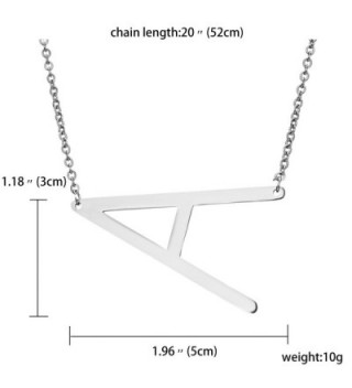 Rinhoo Stainless Initial Alphabet Necklace