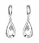 WIBERN 925 Silver Plated AAA CZ Dangle Earring Female Bling Women Young Jewelry - CQ12N3AYOX7