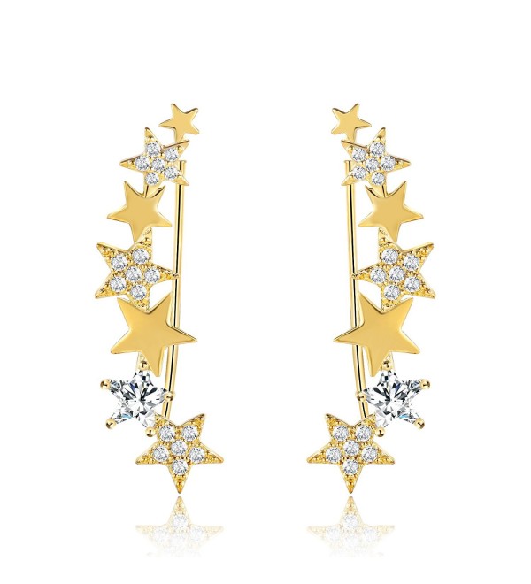 Mevecco Crawler Climber Earrings Jewelry Star4 GD - Star4 GD - CJ186L9DTOH