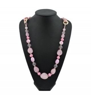 BOCAR Beads Antique Necklace NK 10349 pink