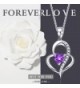 Valentines Jewelry Sterling Zirconia Necklace in Women's Pendants