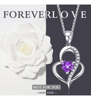 Valentines Jewelry Sterling Zirconia Necklace in Women's Pendants