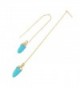 ZENGORI Gold Plated Multi Stones Tiny Spike Ear Wire Threader Drop Dangle Earrings 3.5" G1309 - C5182EY4WDS