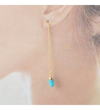 ZENGORI Turquoise Threader Earrings G1309 1