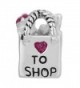 LovelyCharms Sterling Shopping Crystal Bracelets in Women's Charms & Charm Bracelets
