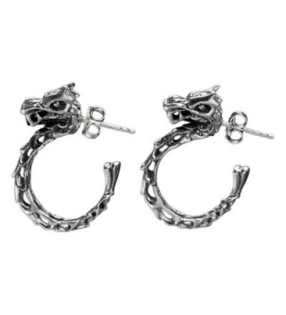 NOVICA .925 Sterling Silver Dragon Themed Half-hoop Earrings- 'Anantaboga Dragon' - CI127QZR3AH