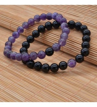 Zhepin Bracelets Amethyst Ctystal Bracelet in Women's Strand Bracelets