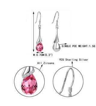 EVER FAITH Sterling Chandelier Swarovski in Women's Drop & Dangle Earrings