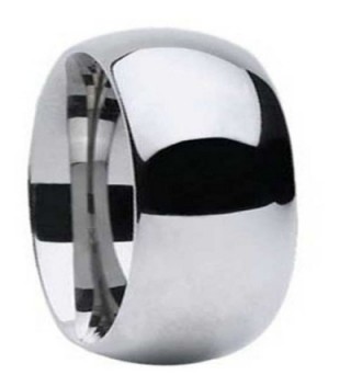 High Polished Tungsten Carbide 11mm Width Classic Dome Traditional Wedding Comfort Fit Ring Band R679 - C7182ZA56O0