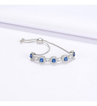 Caperci Cushion Sapphire Adjustable Bracelet