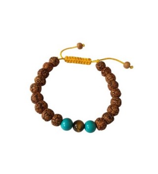 Tibetan Rudraksha Bracelet Turquoise Spacers