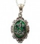 Alkemie Harry Potter Slytherin House Crest Cameo Pendant Necklace - CL122MICXC7