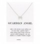 Zealmer Good Luck Elephant Angel Wings Thin Chain Card Wish Necklace for Women - Angel Wings Pendant - CA1840AHIQ5