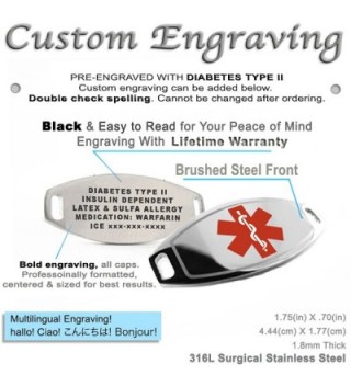 MyIDDr Pre Engraved Customized Diabetes Bracelet