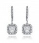 Lux Glam Romantic Zirconia Earrings Surrounded