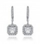 Lux Glam Romantic Zirconia Earrings Surrounded