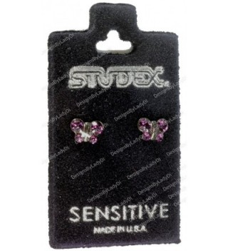 Butterfly Earrings Studex Sensitive Stainless