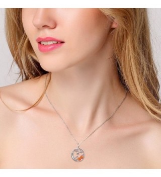 Sterling Silver Pumpkin Pendant Necklace