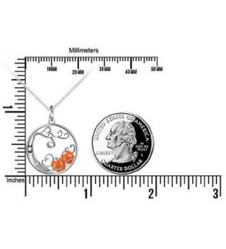 Sterling Silver Pumpkin Pendant Necklace in Women's Pendants